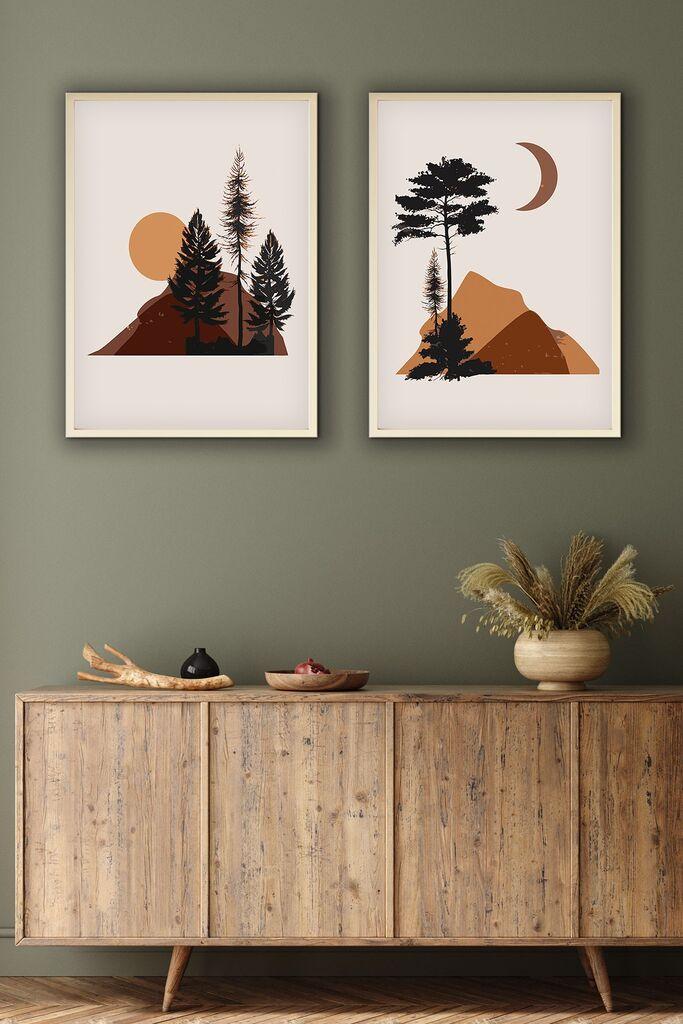 Wallity Uramljena slika Huhu153, 35x50 cm , 2 dela
