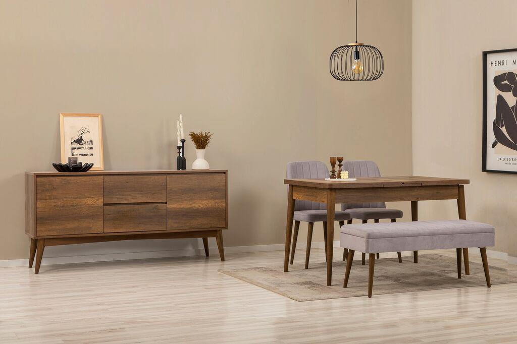 Hanah Home Trpezarijski set Vina 02 1048, Sivi