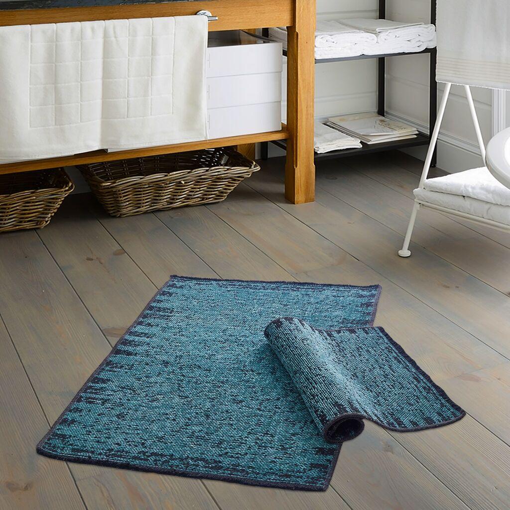 L'essentiel Maison Set 2 prostirke za kupatilo Tirkizni
