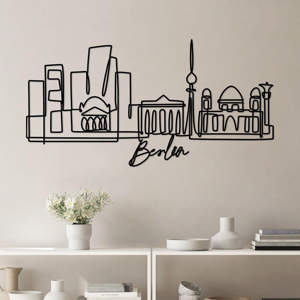 Wallity Zidna dekoracija Berlin, 120x60x1.5 cm 2 mm, Crna