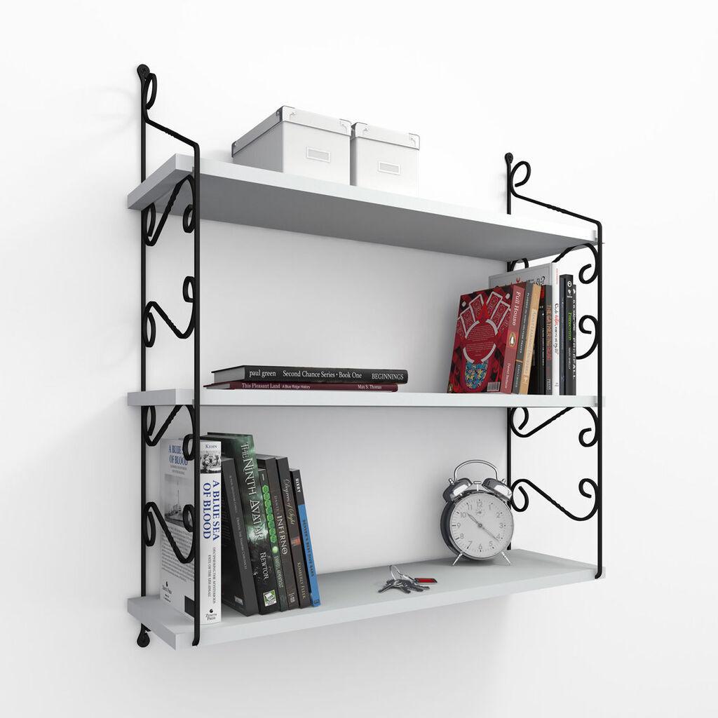 Hanah Home Zidna polica Seramoni, 72x81x20 cm, Bela