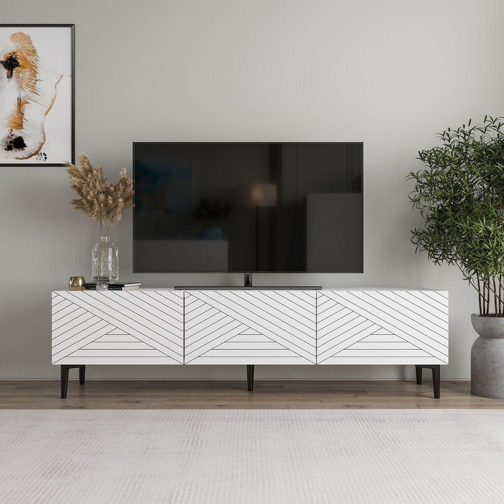 Hanah Home TV Komoda Felix, 160x44,1x31,4 cm, Bela