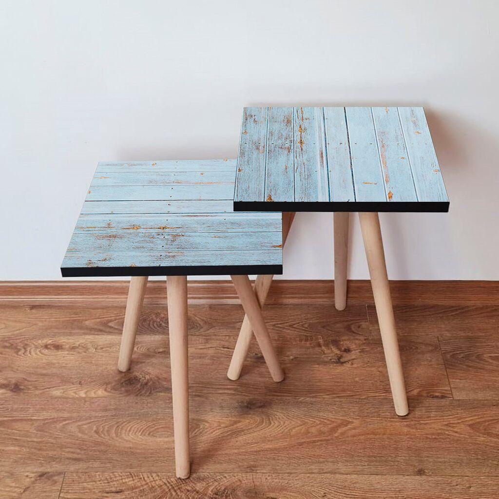 Hanah Home Set klub stočića 2Shp81, 2 komada, Šareni