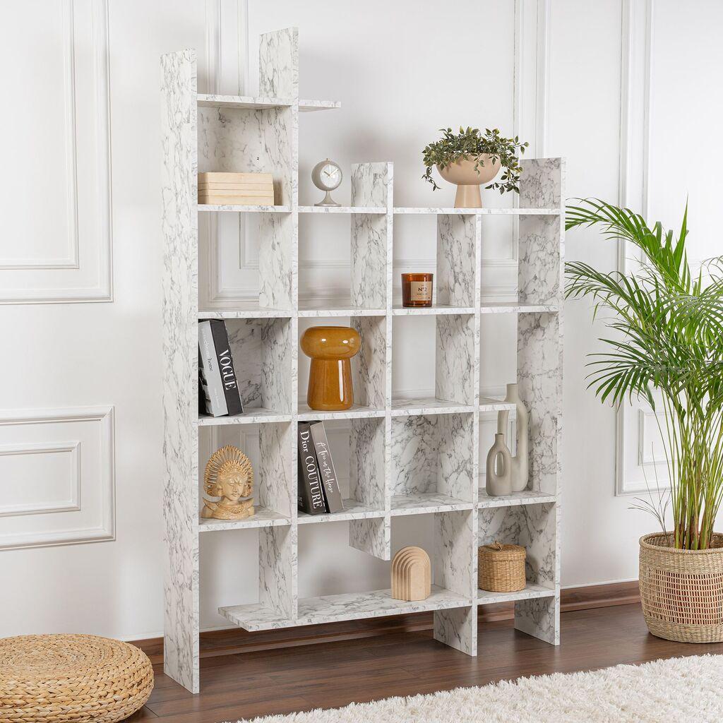 Hanah Home Polica za knjige Manco, 122x188x25.5 cm, Bela