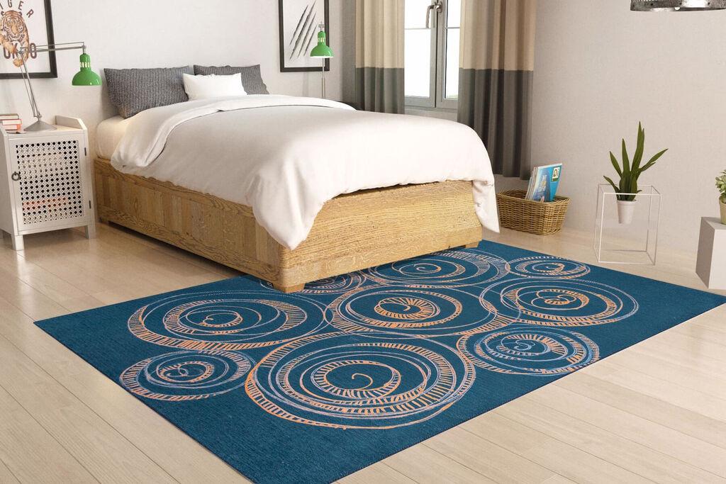 Conceptum Hypnose Tepih Ada Gonul Chenille 302, 75x230cm, Tamnoplavi
