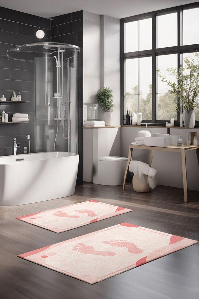 L'essentiel Maison Set prostirki za kupatilo CT-5392, 2 Komada, Svetloroze