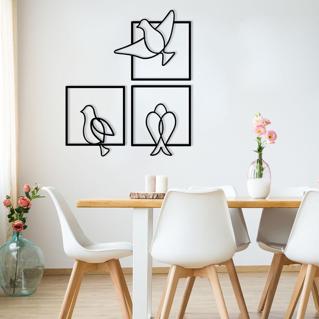 Wallity Zidna dekoracija Bonita, 44 x 51 cm,  Crna