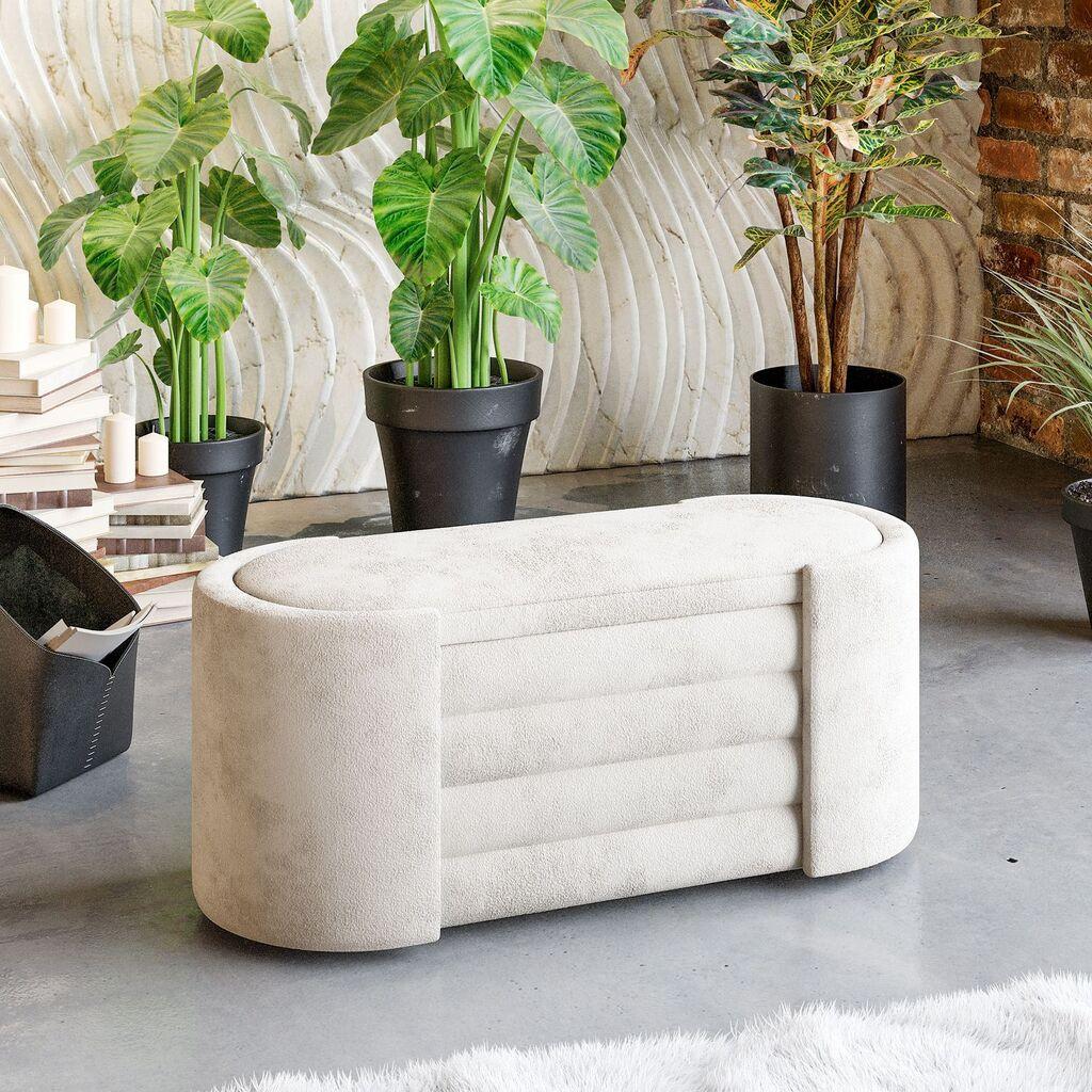 Atelier del Sofa Klupa Rosa Boxed, 105 cmx42 cmx42 cm, Krem