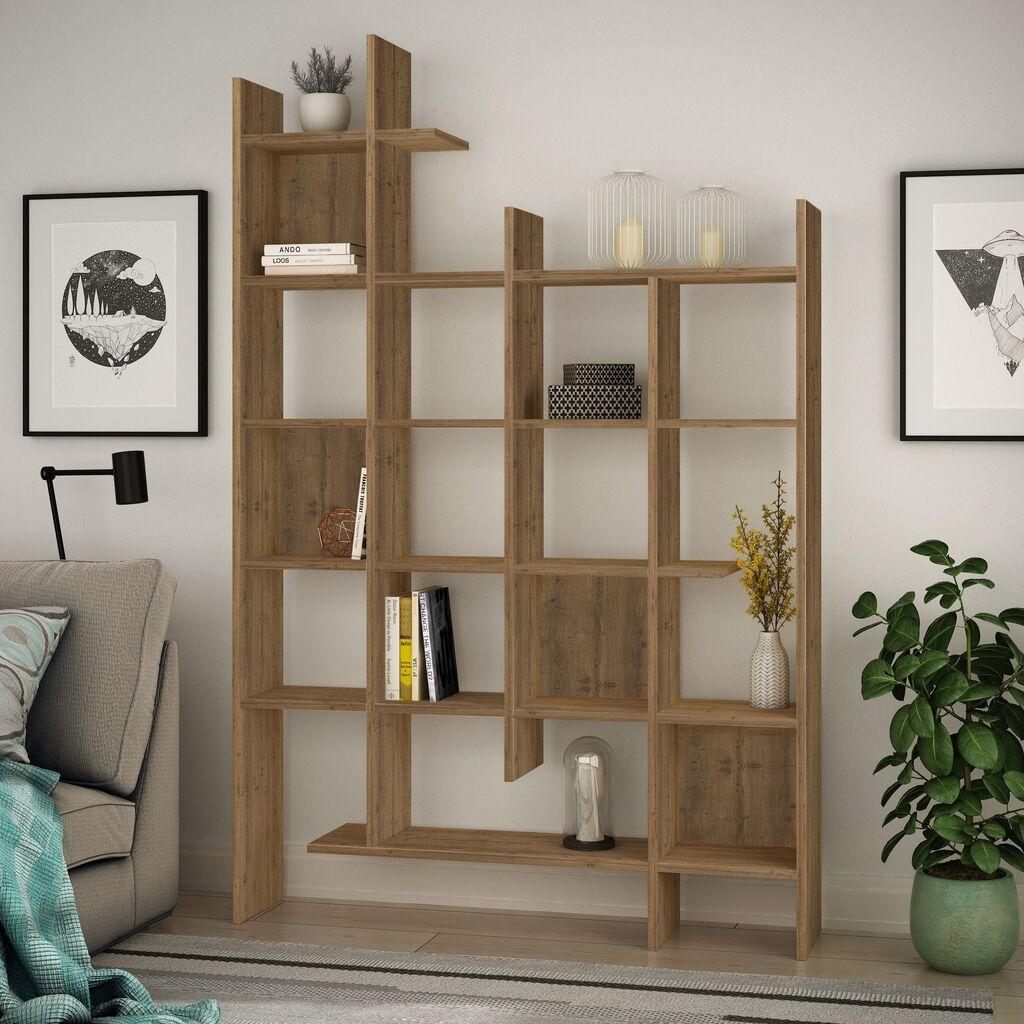 Hanah Home Polica za knjige Manco, 122x188x25.5 cm, Braon
