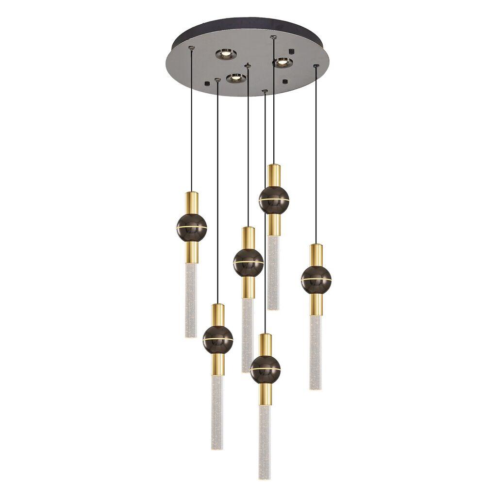 Opviq Luster 2827-6A-24, Crno-zlatne boje