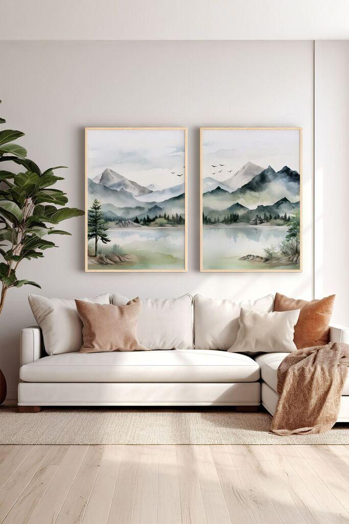 Wallity Uramljena slika Ersy2Limodel24, 33x48 cm, 2 dela