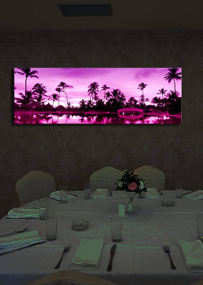 Wallity Slika na platnu sa LED osvetljenjem 30x90cm