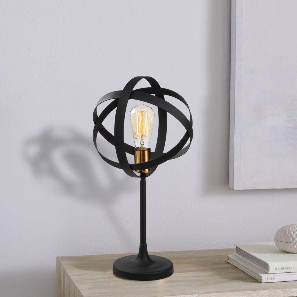Opviq Stona lampa E27 Socket, Zlatno-Crna