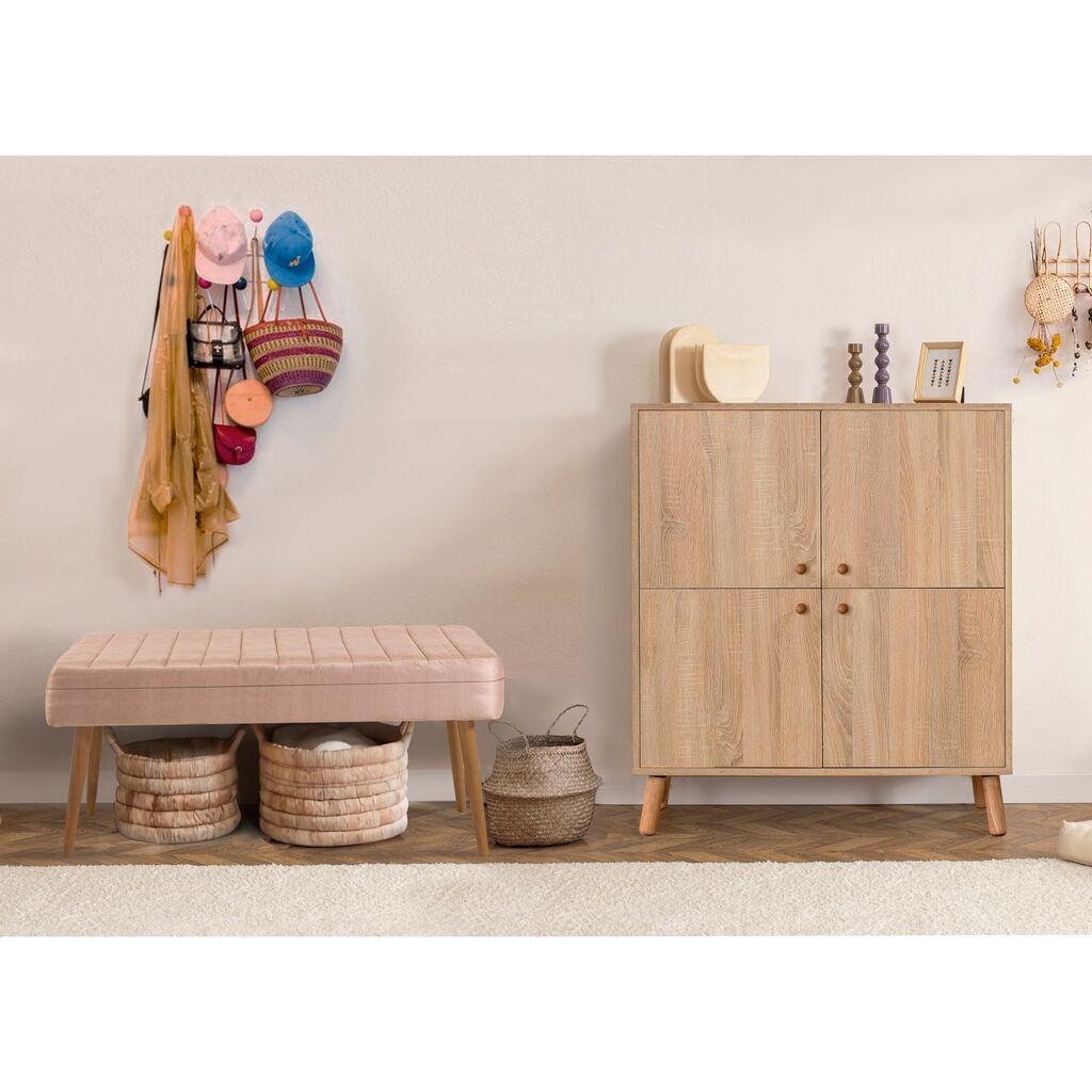 Hanah Home Set Nameštaj za hodnik Multilux 200 0900, Prljavo roze