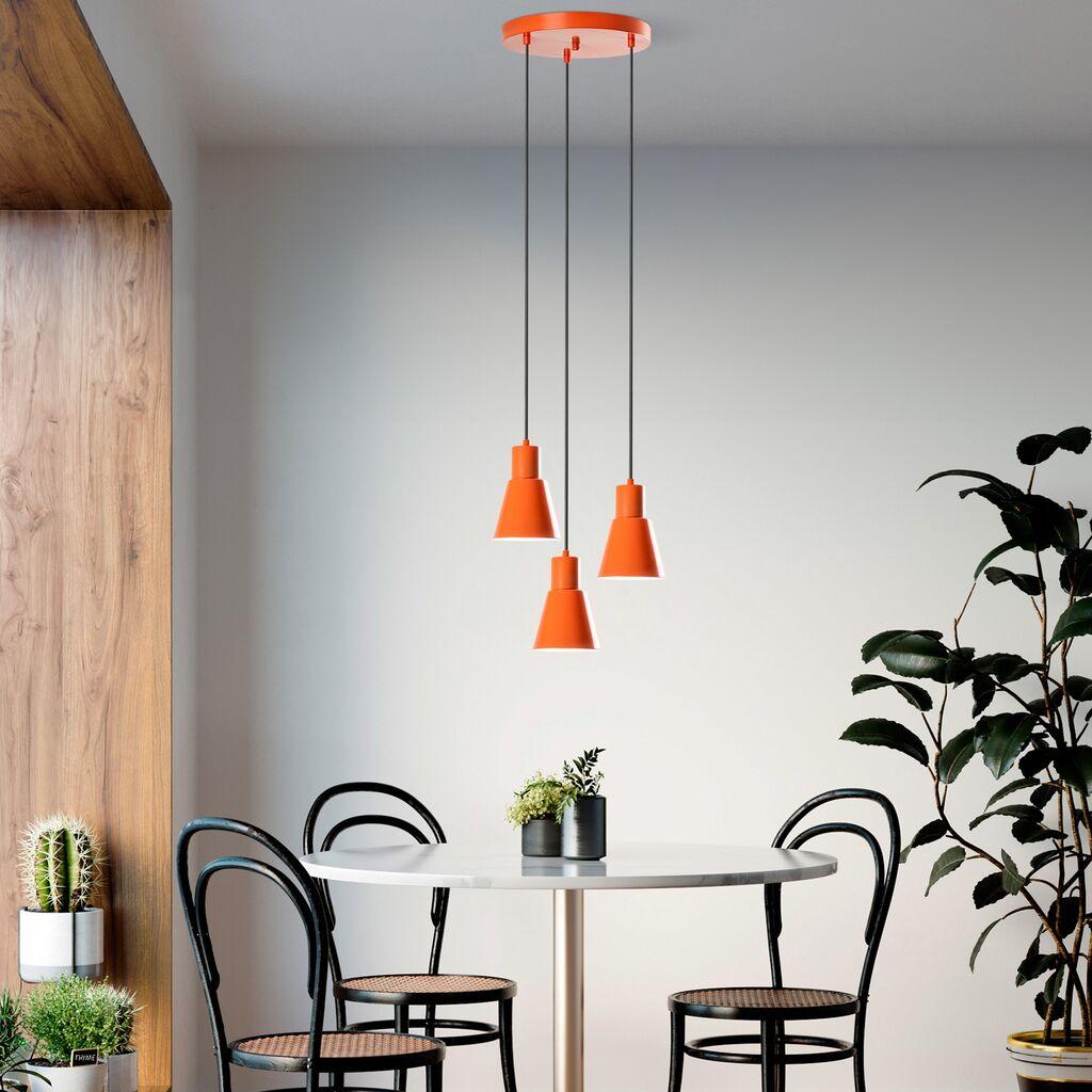 Opviq Luster Konikkem-6357-3, 75-114cm, 40 cm, 3xE27, Narandžasti