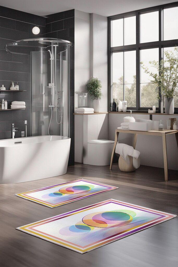L'essentiel Maison Set prostirki za kupatilo CT-5094, 2 Komada, Šarena