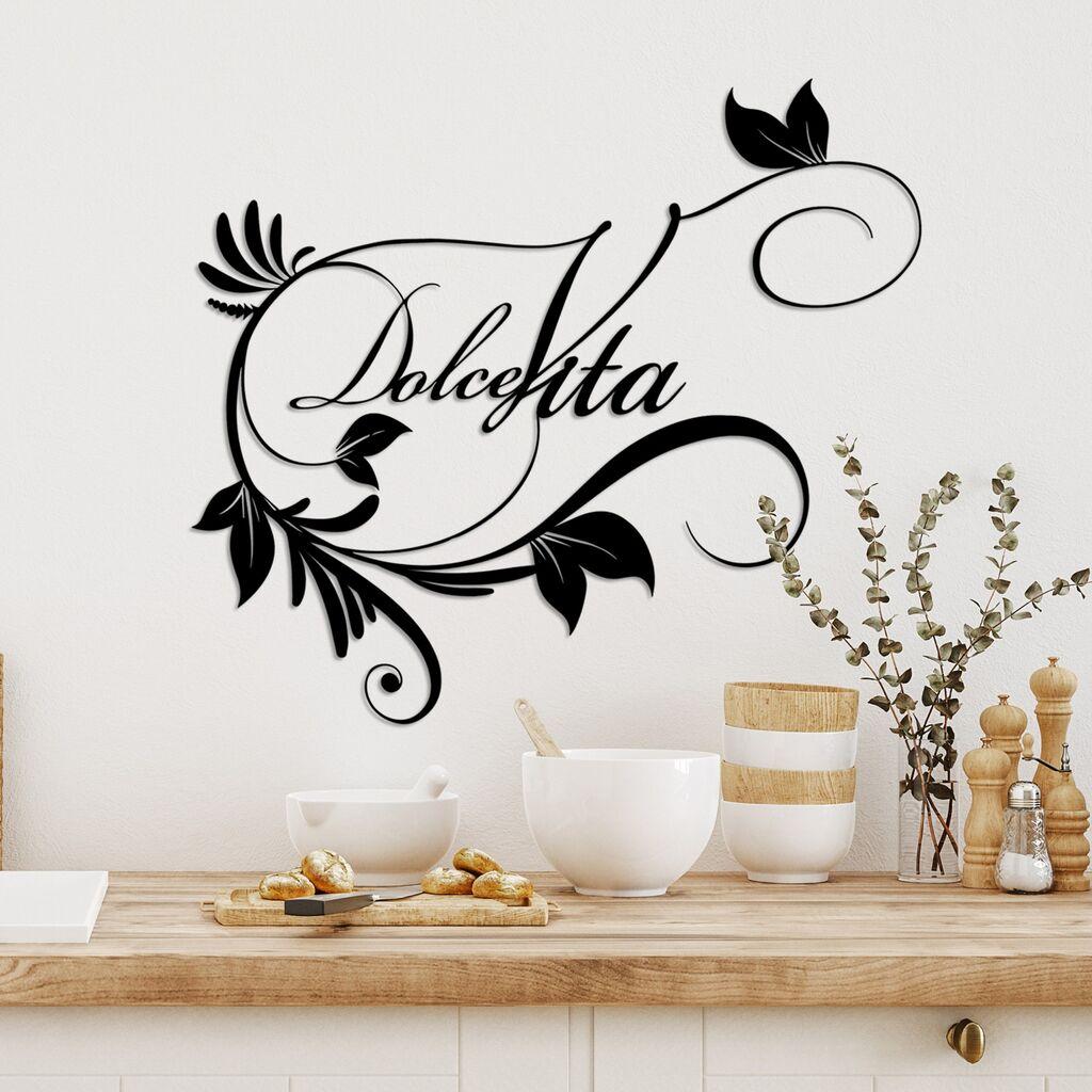 Wallity Zidna dekoracija Dolce Vita 3, 56x48cm, Crna