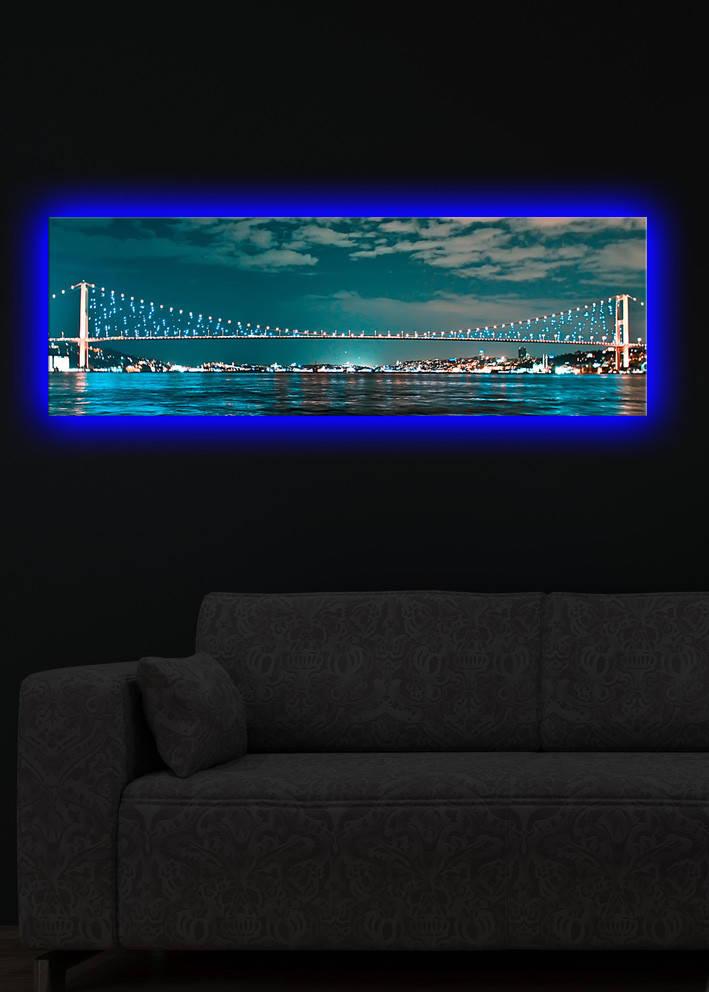Wallity Slika na platnu sa LED osvetljenjem 30x90cm