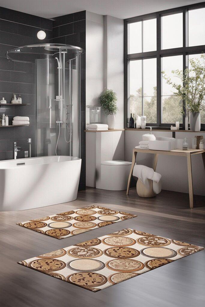 L'essentiel Maison Set prostirki za kupatilo CT-5350, 2 Komada, Smeđa