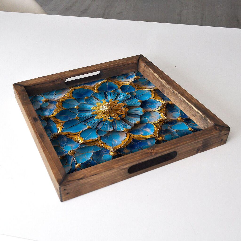 Aberto Design Poslužavnik REF049 35 x 35 x 4 cm, Šareni
