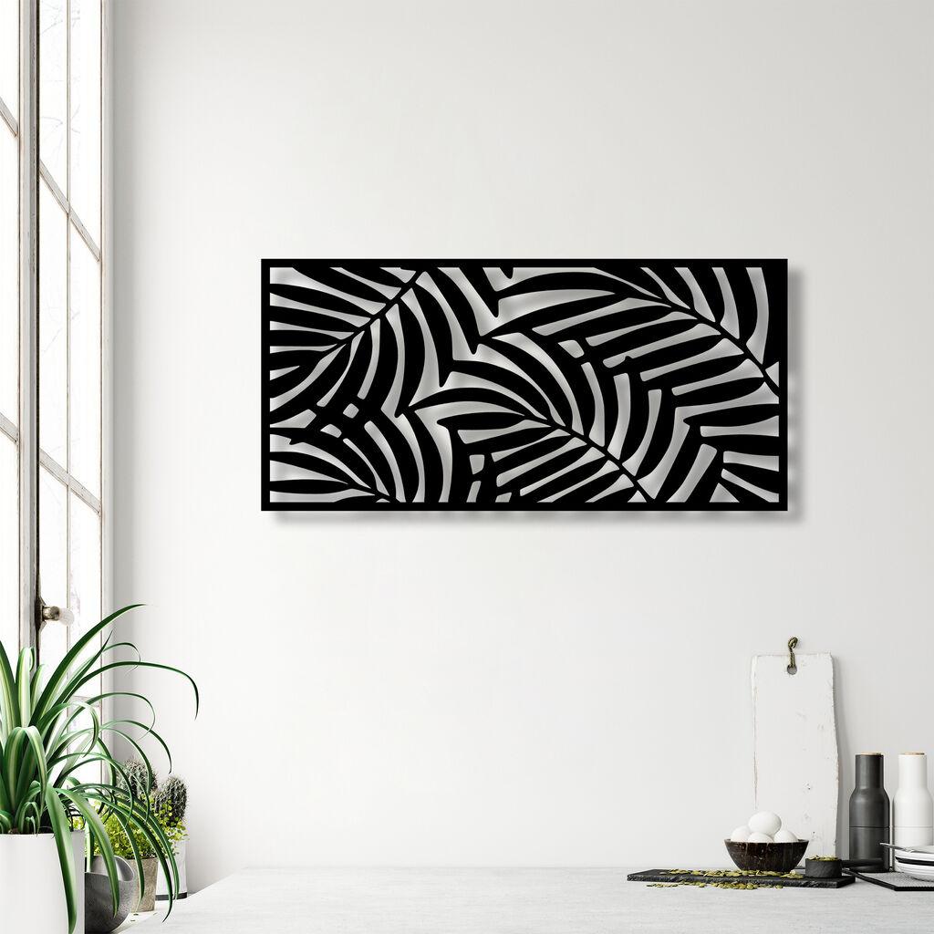 Wallity Zidna dekoracija ative Panel 4, 100x48 cm, 1.5 mm, Crna