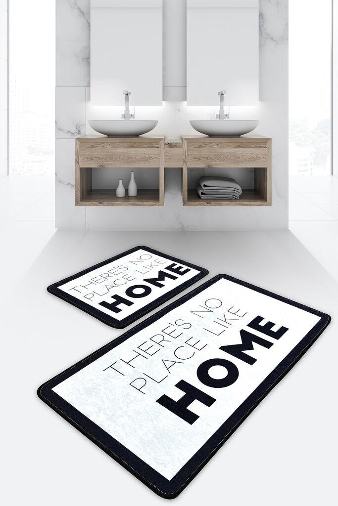L'essentiel Maison Kupatilski otirač Like Home, 2 komada, Sivo-crni