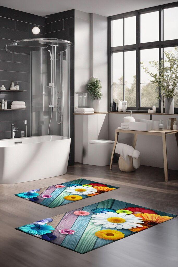 L'essentiel Maison Set prostirki za kupatilo CT-5374, 2 Komada, Šarena