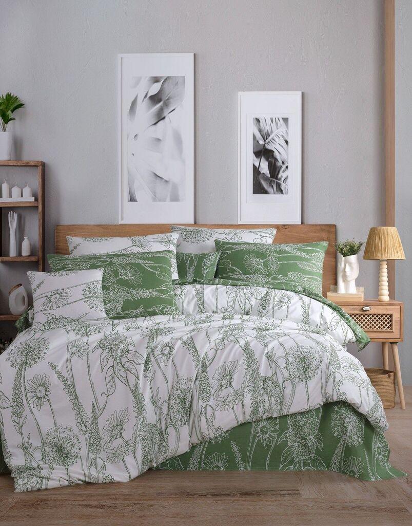 L'essentiel Maison Komplet posteljina Lara, 200x220 cm, 220x240 cm, Bela-Zelena