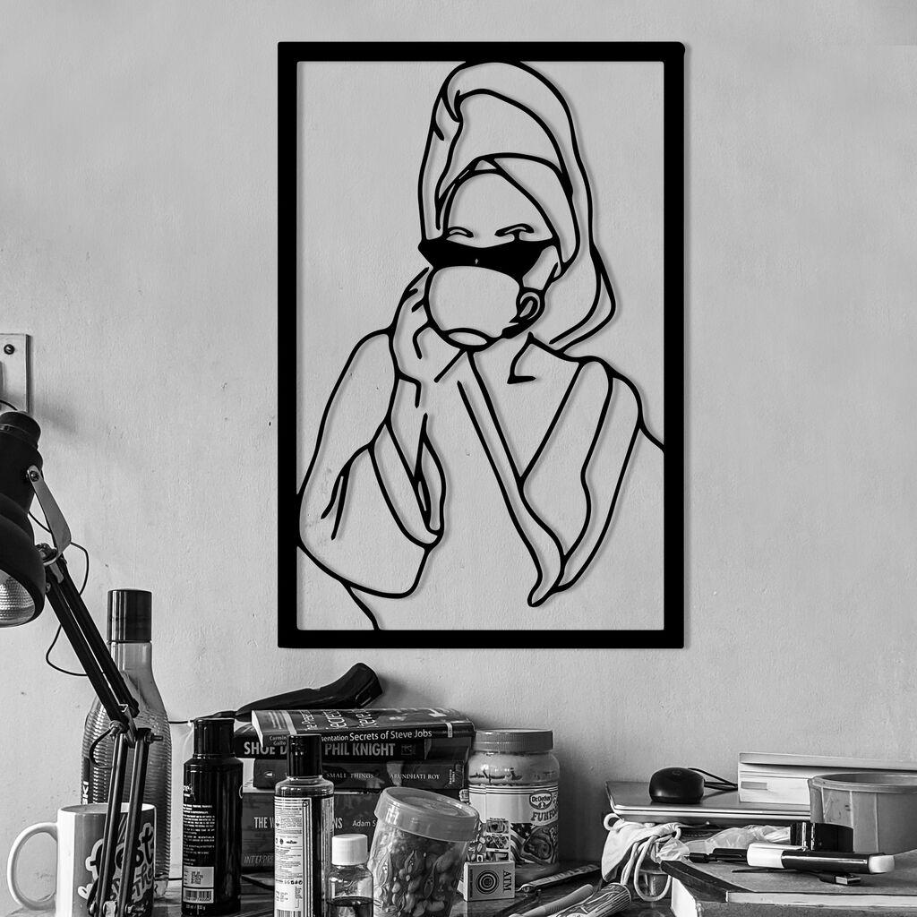 Wallity Zidna dekoracija Coffee Time, 33x50cm, Crna
