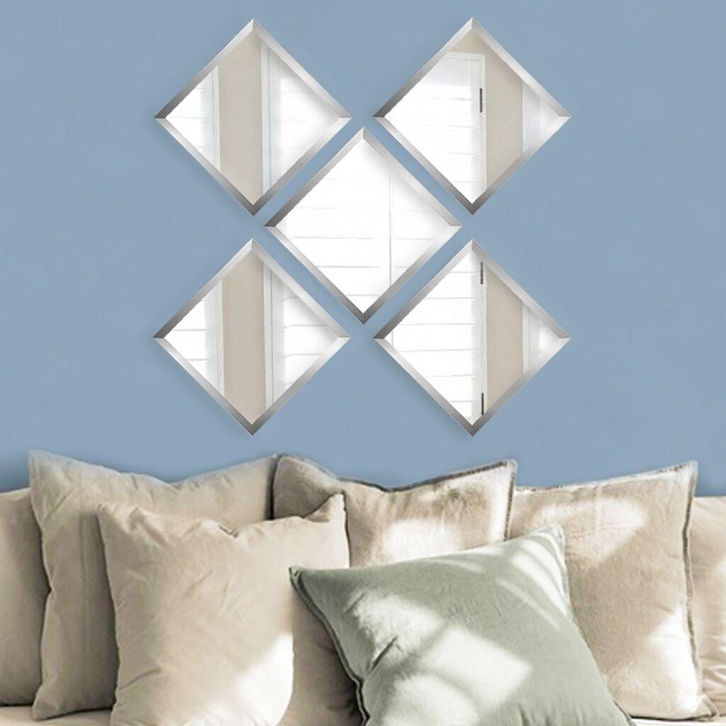 Wallity Set ogledala SETAYNA_030, Srebrni