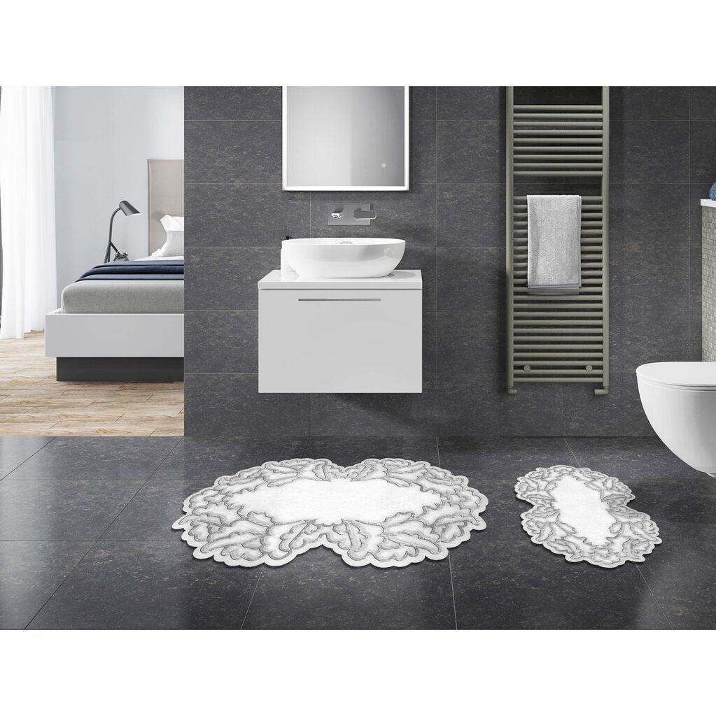 L'essentiel Maison Set 2 prostirke za kupatilo Sivi
