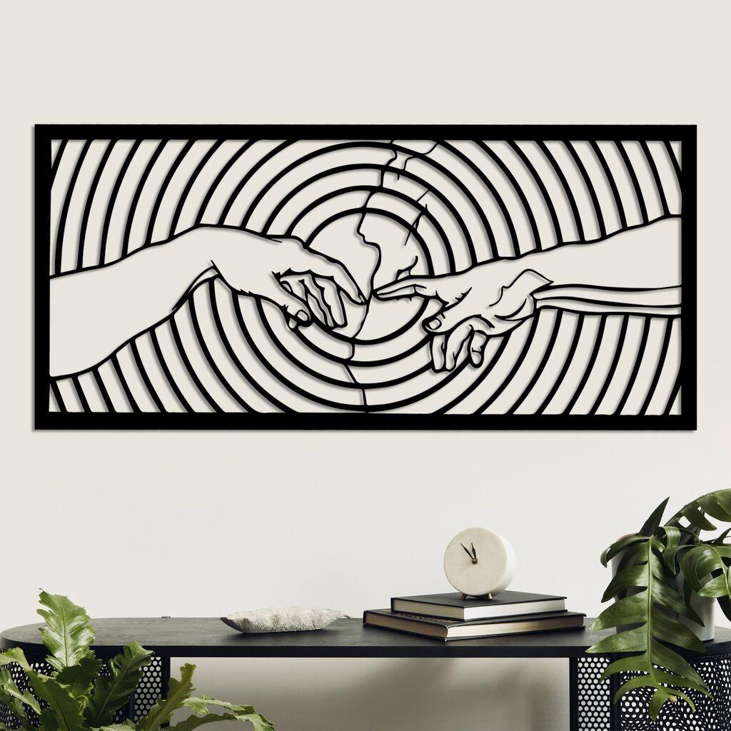 Wallity Zidna dekoracija Michelangelo, 85x39 cm, 1.5 mm, Crna