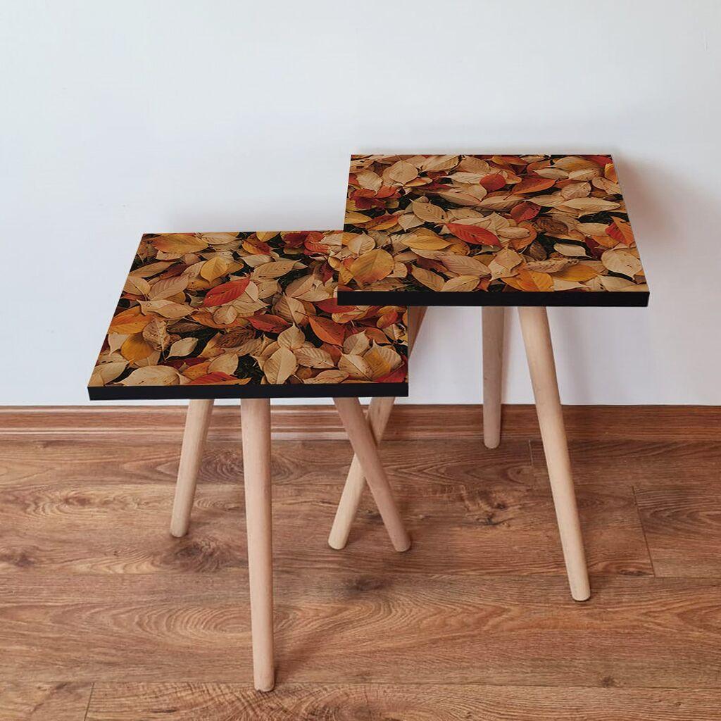Hanah Home Set klub stočića 2Shp403, 2 komada, Šareni