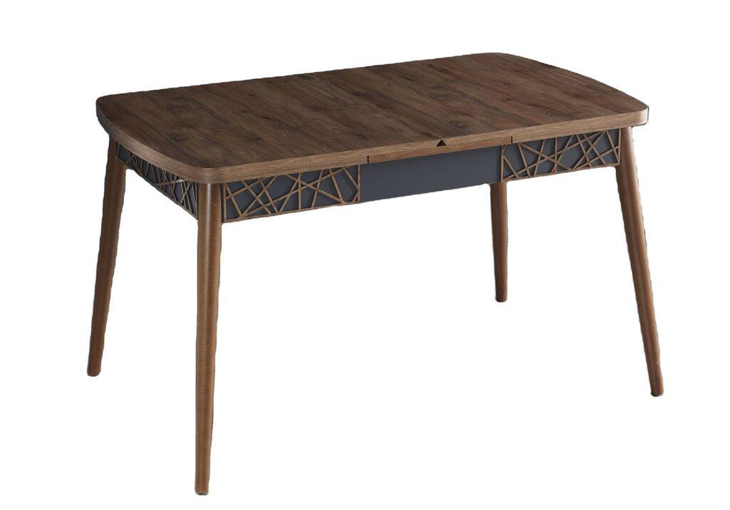 Hanah Home Trpezarijski sto na razvlačenje Amalfi Motif, 131.5-170 cm, Orah
