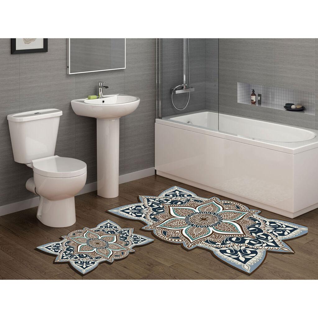 L'essentiel Maison Set 2 prostirke za kupatilo Krem