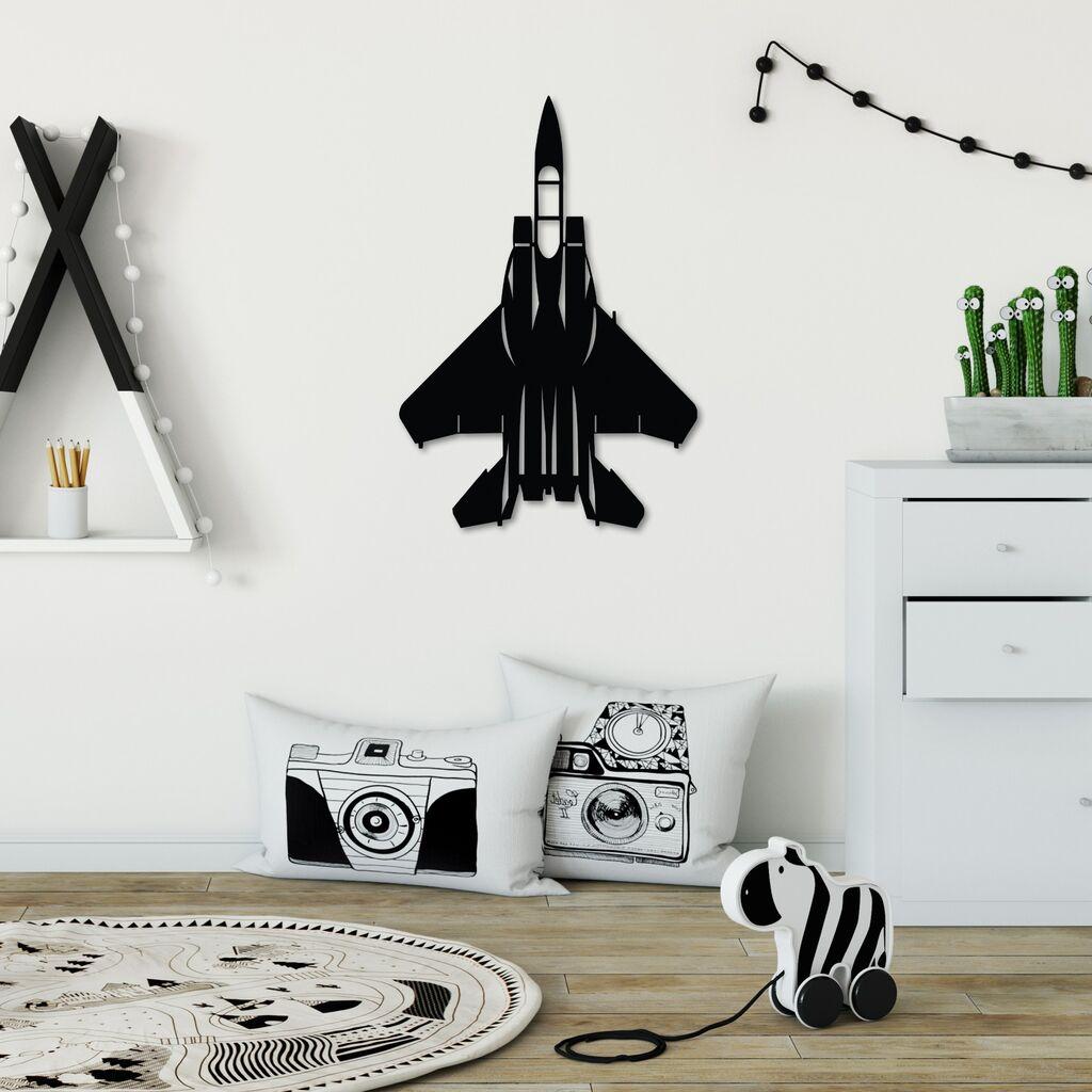 Wallity Zidna dekoracija F-15, 60x42cm, Crna