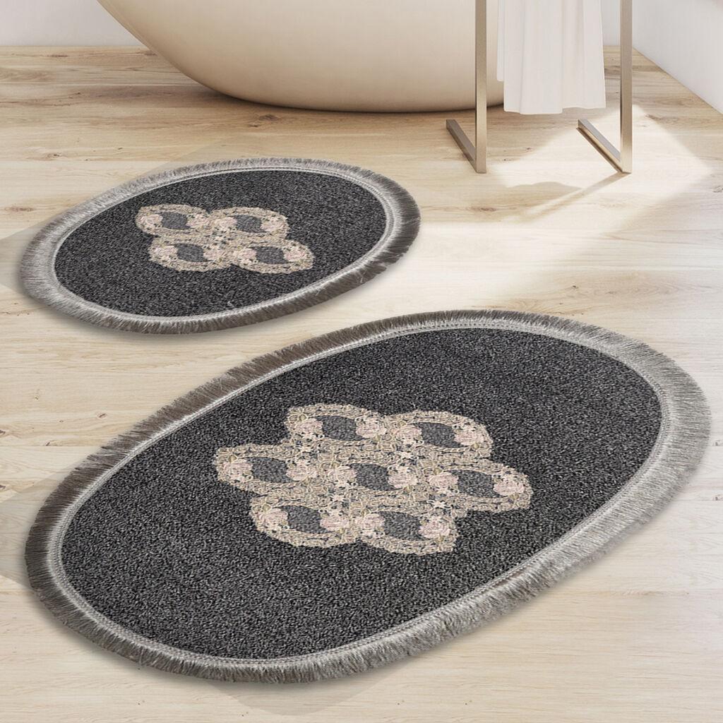 L'essentiel Maison Set 2 prostirke za kupatilo Antracit