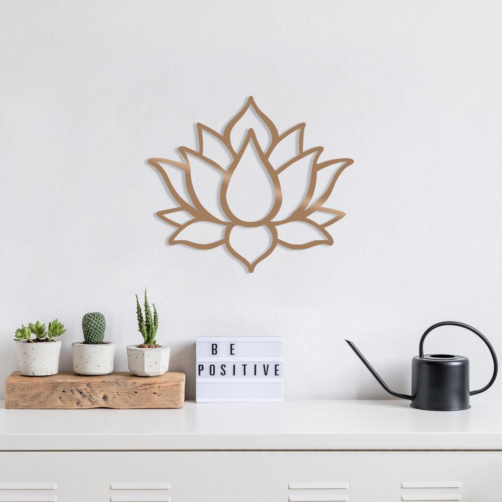 Wallity Metalna zidna dekoracija zlatni cvet 50 cm