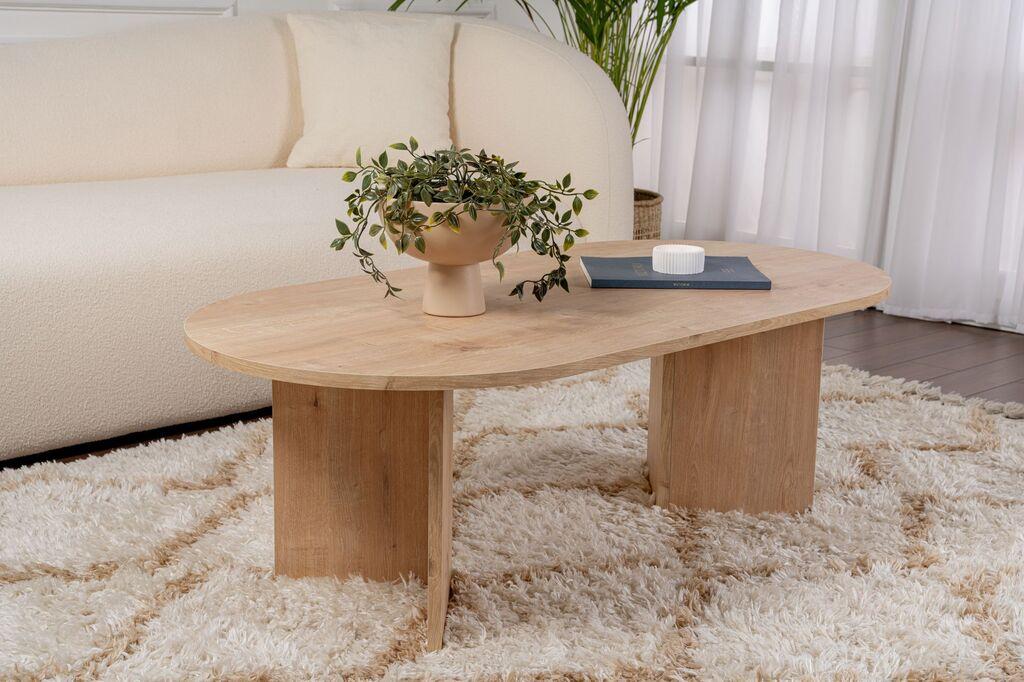 Nordure Klub sto Sable, 119x60x40cm, Braon
