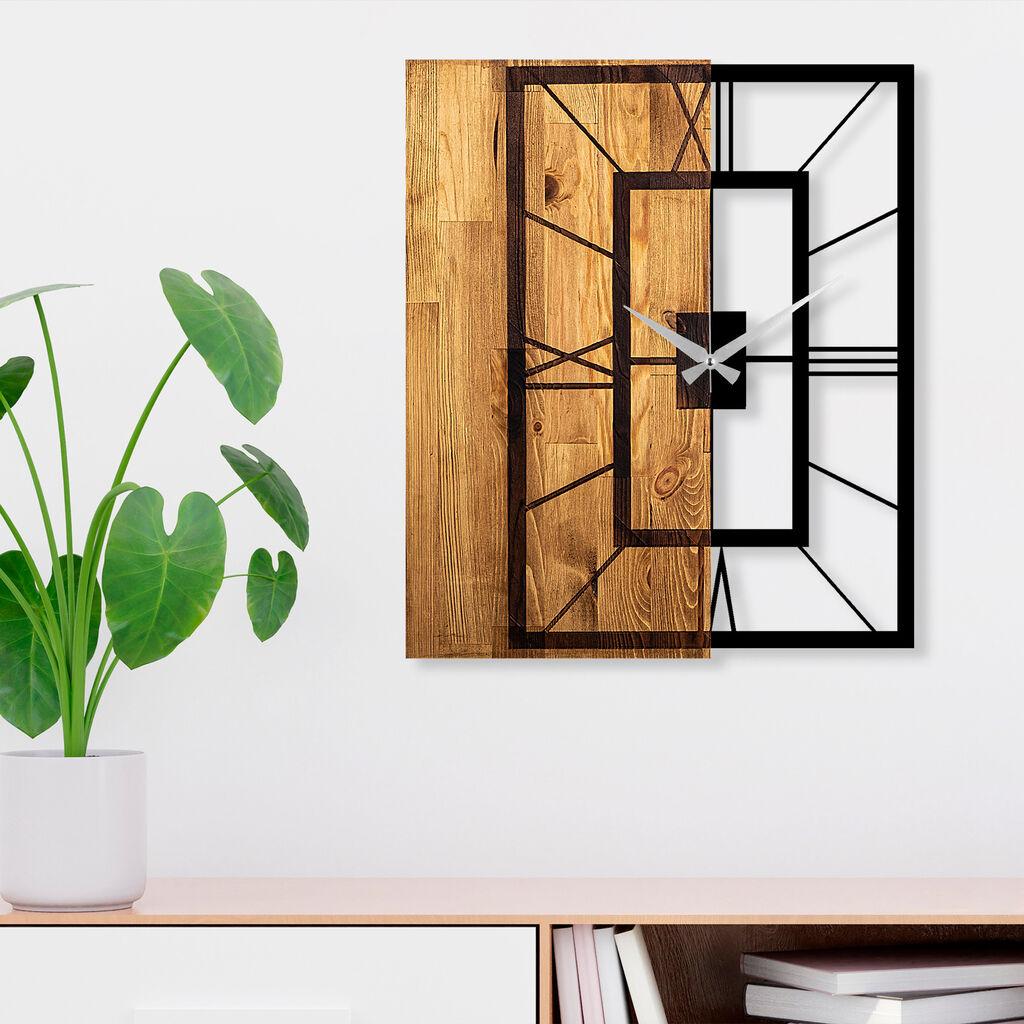 Wallity Zidni sat Wooden Clock 37, Crna