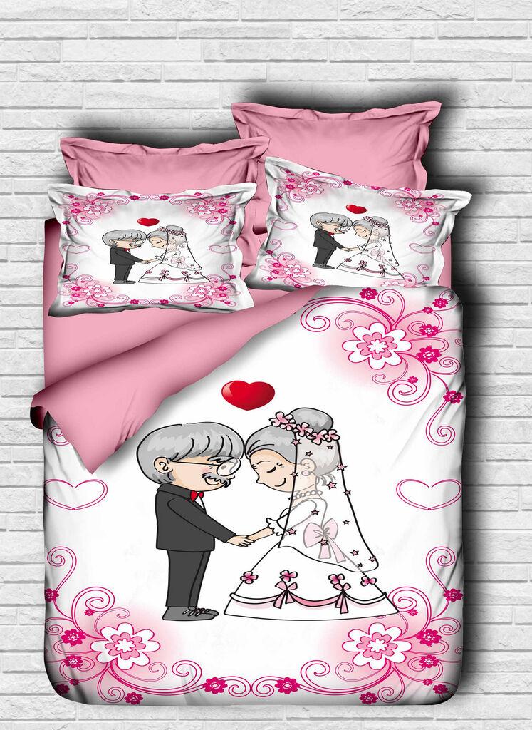 L'essentiel Maison Komplet posteljina 121, 160x220cm, Belo-roze