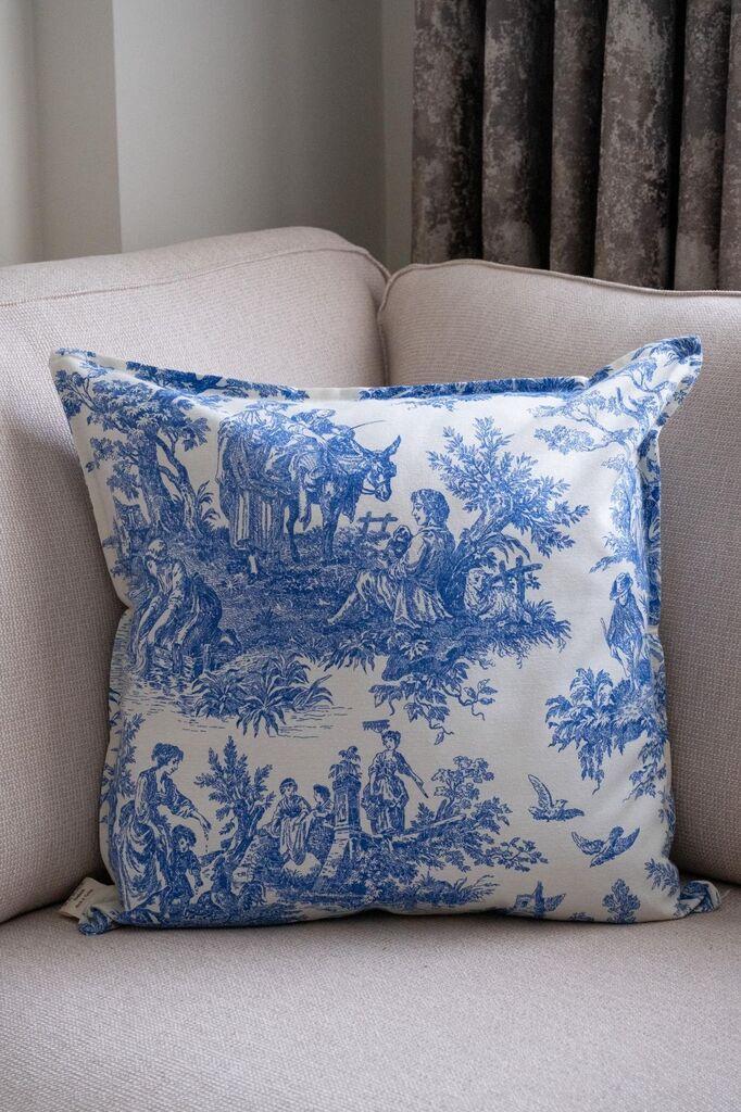 Aberto Design Dekorativna jastučnica BST062, 45 x 45 cm, Plava-bela
