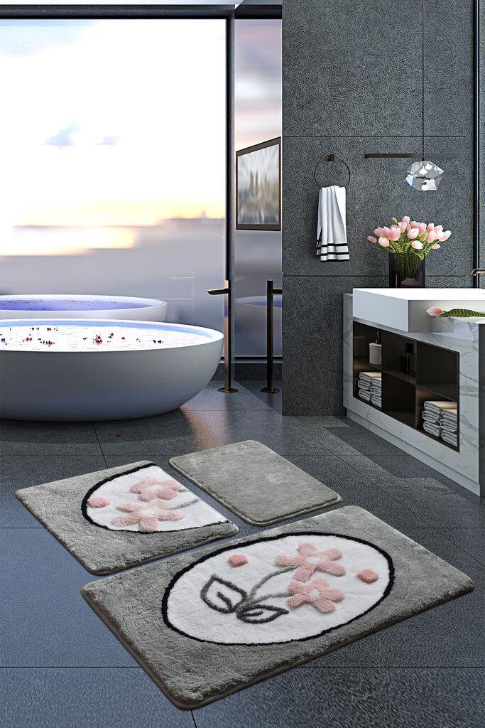 L'essentiel Maison Set 3 prostirke za kupatilo Šareni