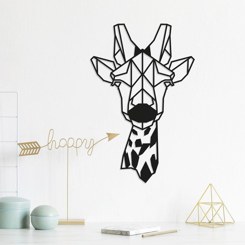 Wallity Zidna dekoracija Giraffe, 33x50 cm, 1.5 mm, Crna