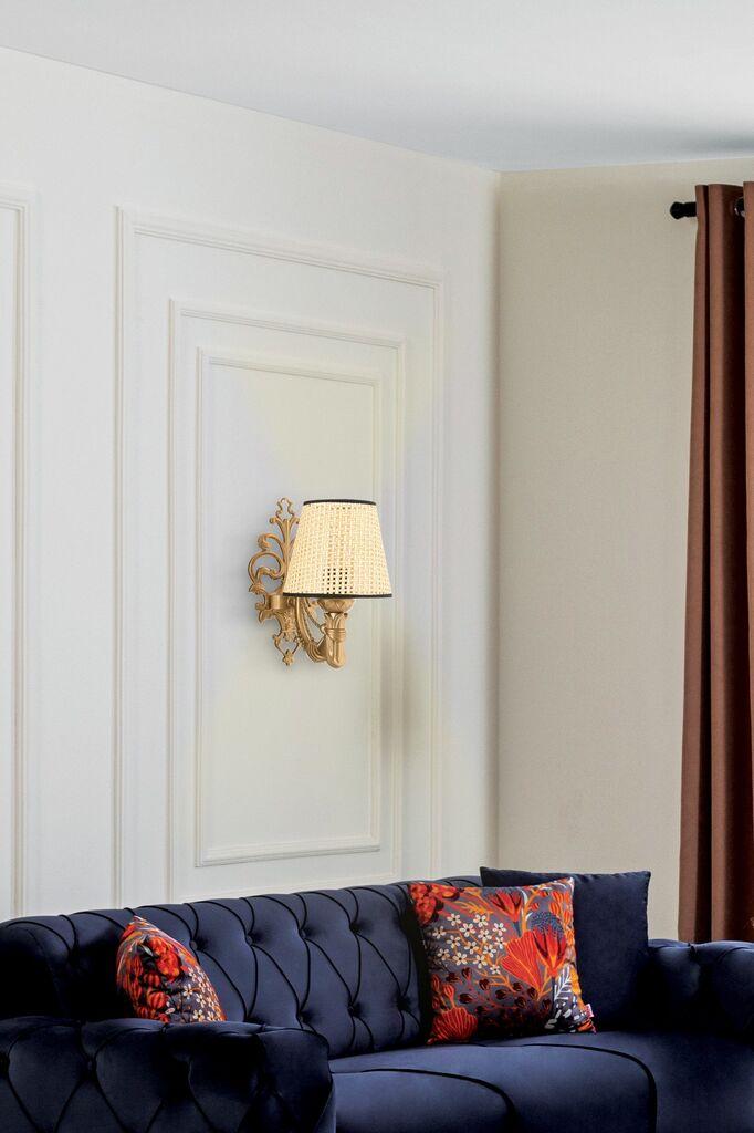 Opviq Zidna lampa Gloria Coral, 15x10x13cm, IP20, Bež-zlatna boje