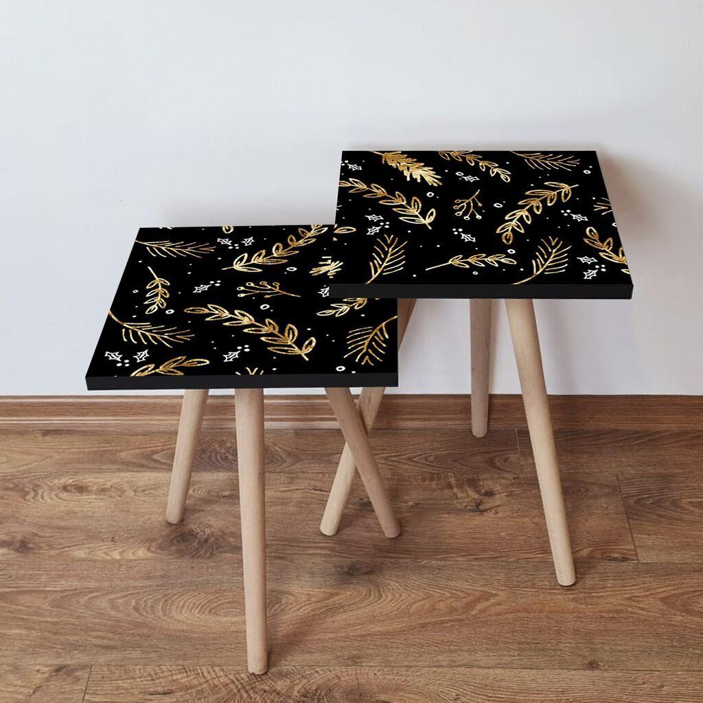 Hanah Home Set klub stočića 2Shp368, 2 komada, Šareni