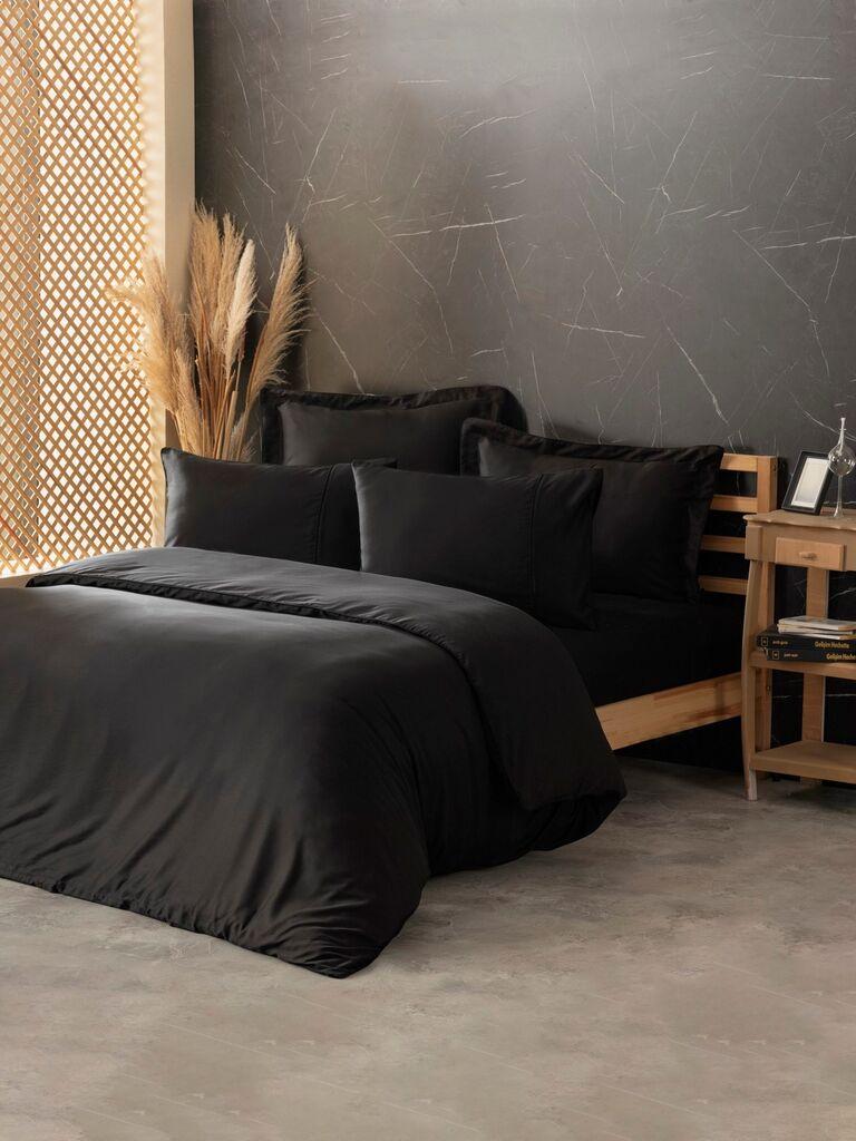 L'essentiel Maison Komplet Posteljine Silky, 200x220 cm, Crni