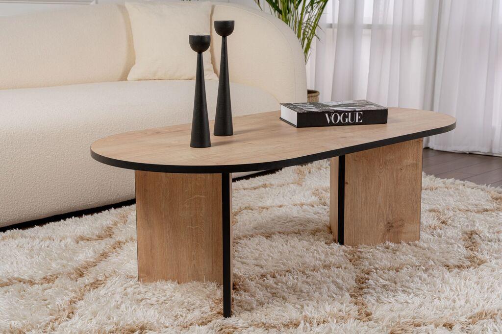 Nordure Klub sto Sable, 119x40x60cm, Braon