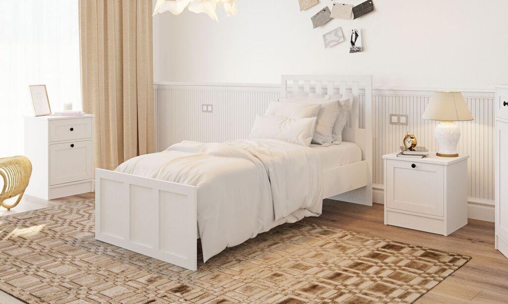 Hanah Home Ram za krevet Rb-168-04-003, 90x190 cm, Beli