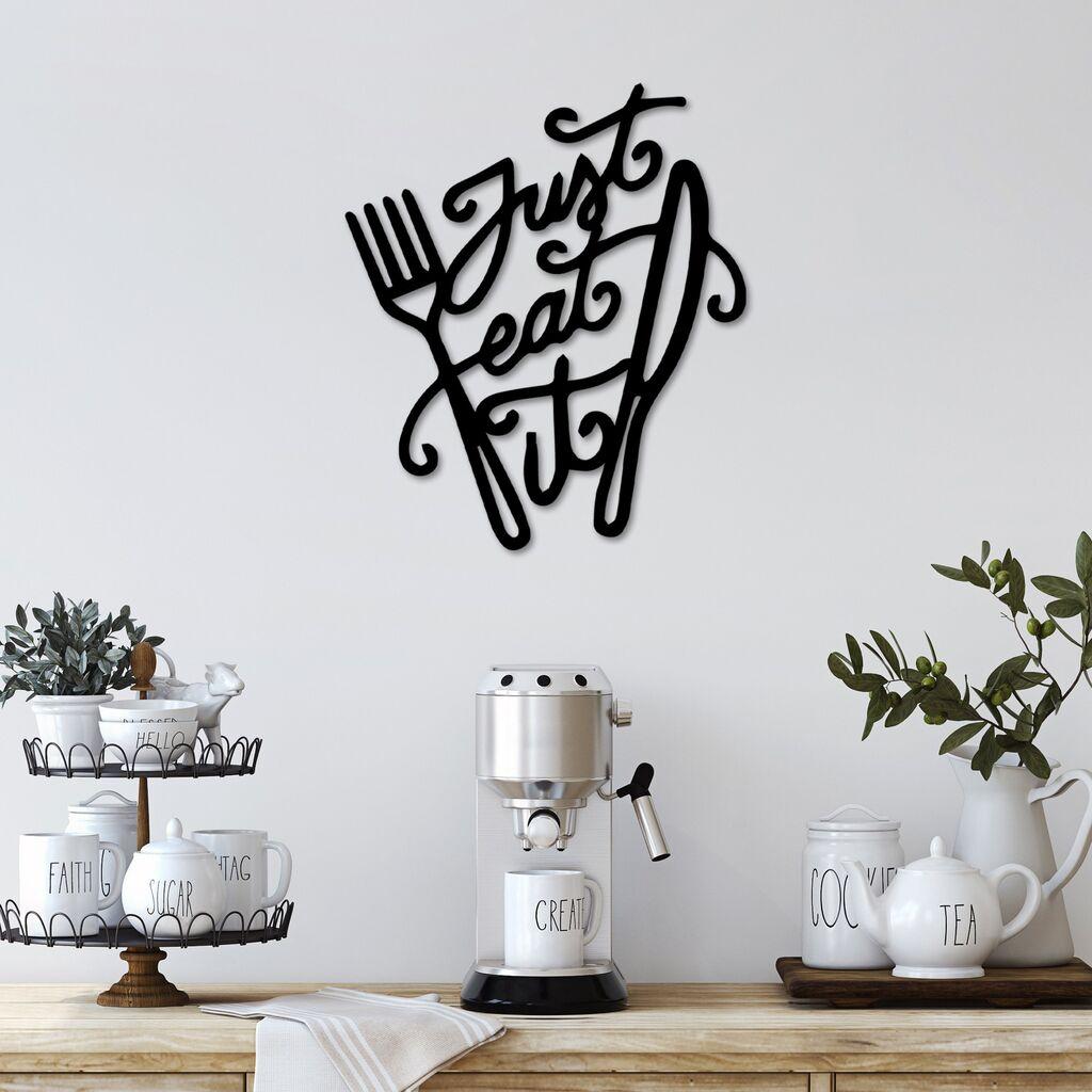 Wallity Zidna dekoracija Just Eat It, 43 x 50 cm,  Crna